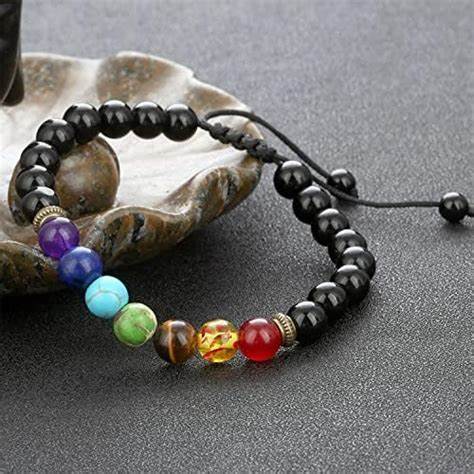 PULSERA CHAKRA AJUSTABLE: Con Piedras limpian energías