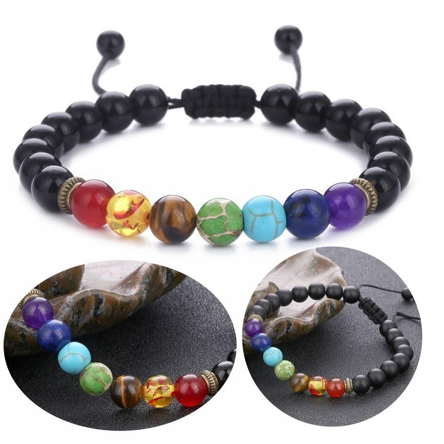 PULSERA CHAKRA AJUSTABLE: Con Piedras limpian energías